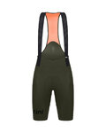 SANTINI Krótkie spodnie kolarskie z szelkami - REDUX  - zielony