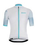 SANTINI Koszulka kolarska z krótkim rękawem - MITO SPILLO - jasnoniebieski/biały