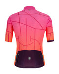 SANTINI Koszulka kolarska z krótkim rękawem - TONO PURO - różowy/bordowy/pomarańczowy