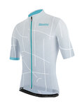 SANTINI Koszulka kolarska z krótkim rękawem - TONO PURO - biały/jasnoniebieski