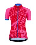SANTINI Koszulka kolarska z krótkim rękawem - GIADA POP LADY - różowy/niebieski