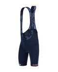 SANTINI Krótkie spodnie kolarskie z szelkami - NIBALI - niebieski