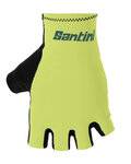 SANTINI Kolarskie rękawiczki z krótkimi palcami - ISTINTO - zielony