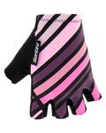 SANTINI Kolarskie rękawiczki z krótkimi palcami - RAGGIO - czarny/różowy