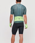 SANTINI Krótka koszulka kolarska i spodenki - SLEEK DINAMO - zielony/czarny