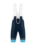 SANTINI Krótkie spodnie kolarskie z szelkami - TREK TFR XC 2021 - niebieski