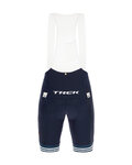 SANTINI Krótkie spodnie kolarskie z szelkami - TREK SEGAFREDO 2021 - niebieski