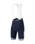 SANTINI Krótkie spodnie kolarskie z szelkami - TREK SEGAFREDO 2021 - niebieski
