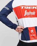 SANTINI Kolarska kurtka przeciwwiatrowa - TREK SEGAFREDO 2021 - czerwony/biały/niebieski