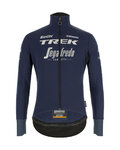 SANTINI Kolarska ocieplana kurtka - TREK SEGAFREDO 2021 - niebieski