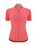 SANTINI Krótka koszulka kolarska i spodenki - COLORE PURO LADY - różowy/czarny
