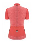 SANTINI Krótka koszulka kolarska i spodenki - COLORE PURO LADY - różowy/czarny