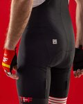 SANTINI Krótkie spodnie kolarskie z szelkami - TOUR DE FRANCE 2022 - czarny/czerwony