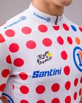 SANTINI Koszulka kolarska z krótkim rękawem - TOUR DE FRANCE 2024 - czerwony/biały