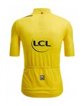 SANTINI Koszulka kolarska z krótkim rękawem - TOUR DE FRANCE 2024 - żółty