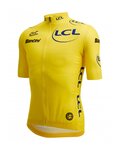 SANTINI Koszulka kolarska z krótkim rękawem - TOUR DE FRANCE 2024 - żółty