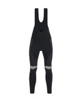 SANTINI Długie spodnie kolarskie z szelkami - TREK 19 PRIME WINTER - czarny