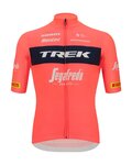 SANTINI Koszulka kolarska z krótkim rękawem - TREK SEGAFREDO 2022 FAN LINE - różowy