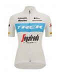 SANTINI Koszulka kolarska z krótkim rękawem - TREK SEGAFREDO 2022 LADY FAN LINE - niebieski/biały