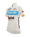 SANTINI Koszulka kolarska z krótkim rękawem - TREK SEGAFREDO 2022 LADY FAN LINE - niebieski/biały