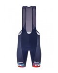 SANTINI Krótkie spodnie kolarskie z szelkami - TREK FACTORY RACING 2023 - niebieski