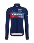 SANTINI Zimowa koszulka kolarska z długim rękawem - TREK 2023 FACTORY RACING WINTER - niebieski