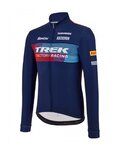 SANTINI Zimowa koszulka kolarska z długim rękawem - TREK 2023 FACTORY RACING WINTER - niebieski