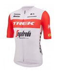SANTINI Koszulka kolarska z krótkim rękawem - TREK SEGAFREDO 2023 FAN LINE - czerwony/biały