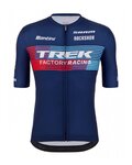 SANTINI Koszulka kolarska z krótkim rękawem - TREK 2023 FACTORY RACING - niebieski