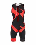 SANTINI Kombinezon kolarski - X IRONMAN CUPIO - czarny/czerwony