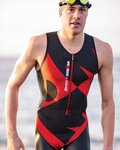 SANTINI Kombinezon kolarski - X IRONMAN CUPIO - czarny/czerwony