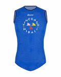 SANTINI Kolarski bezrękawnik - NIBALI SQUALO - niebieski