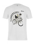SANTINI Kolarska koszulka z krótkim rękawem - UCI FLANDERS RIDER - biały