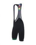SANTINI Krótkie spodnie kolarskie z szelkami - CROWN  - czarny