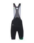 SANTINI Krótkie spodnie kolarskie z szelkami - CROWN  - czarny