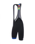 SANTINI Krótkie spodnie kolarskie z szelkami - DAMA  - czarny