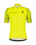 SCOTT Koszulka kolarska z krótkim rękawem - RC TEAM 10 SS - czarny/żółty