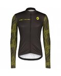SCOTT Letnia koszulka kolarska z długim rękawem - RC TEAM 10 LS - żółty/czarny