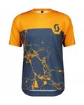 SCOTT Koszulka kolarska z krótkim rękawem - TRAIL VERTIC PRO SS - niebieski/pomarańczowy