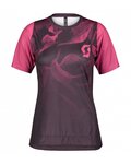 SCOTT Koszulka kolarska z krótkim rękawem - TRAIL VERTIC LADY - różowy/fioletowy