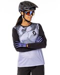 SCOTT Letnia koszulka kolarska z długim rękawem - TRAIL VERTIC LS LADY - czarny/jasnoniebieski