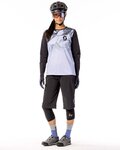 SCOTT Letnia koszulka kolarska z długim rękawem - TRAIL VERTIC LS LADY - czarny/jasnoniebieski