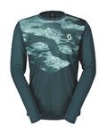 SCOTT Letnia koszulka kolarska z długim rękawem - TRAIL FLOW LS - zielony/jasnozielony