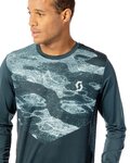 SCOTT Letnia koszulka kolarska z długim rękawem - TRAIL FLOW LS - zielony/jasnozielony