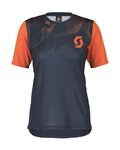 SCOTT Koszulka kolarska z krótkim rękawem - TRAIL VERTIC SS LADY - niebieski/pomarańczowy