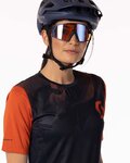 SCOTT Koszulka kolarska z krótkim rękawem - TRAIL VERTIC SS LADY - niebieski/pomarańczowy