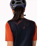 SCOTT Koszulka kolarska z krótkim rękawem - TRAIL VERTIC SS LADY - niebieski/pomarańczowy