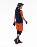SCOTT Koszulka kolarska z krótkim rękawem - TRAIL VERTIC SS LADY - niebieski/pomarańczowy