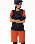 SCOTT Koszulka kolarska z krótkim rękawem - TRAIL VERTIC SS LADY - niebieski/pomarańczowy