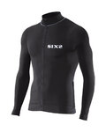 SIX2 Letnia koszulka kolarska z długim rękawem - BIKE4 CHROMO - czarny